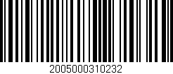 Código de barras (EAN, GTIN, SKU, ISBN): '2005000310232'