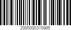 Código de barras (EAN, GTIN, SKU, ISBN): '2005000315985'