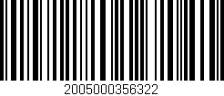 Código de barras (EAN, GTIN, SKU, ISBN): '2005000356322'