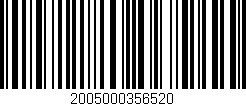 Código de barras (EAN, GTIN, SKU, ISBN): '2005000356520'