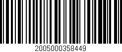 Código de barras (EAN, GTIN, SKU, ISBN): '2005000358449'