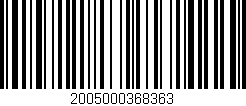 Código de barras (EAN, GTIN, SKU, ISBN): '2005000368363'