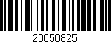 Código de barras (EAN, GTIN, SKU, ISBN): '20050825'