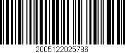 Código de barras (EAN, GTIN, SKU, ISBN): '2005122025786'