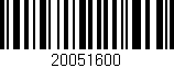 Código de barras (EAN, GTIN, SKU, ISBN): '20051600'