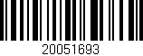 Código de barras (EAN, GTIN, SKU, ISBN): '20051693'
