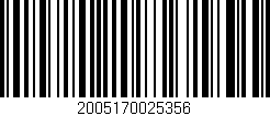 Código de barras (EAN, GTIN, SKU, ISBN): '2005170025356'