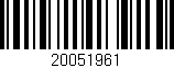Código de barras (EAN, GTIN, SKU, ISBN): '20051961'