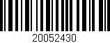 Código de barras (EAN, GTIN, SKU, ISBN): '20052430'