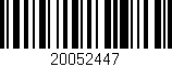Código de barras (EAN, GTIN, SKU, ISBN): '20052447'