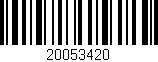 Código de barras (EAN, GTIN, SKU, ISBN): '20053420'