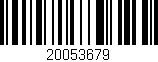 Código de barras (EAN, GTIN, SKU, ISBN): '20053679'