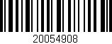 Código de barras (EAN, GTIN, SKU, ISBN): '20054908'