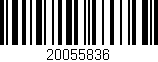 Código de barras (EAN, GTIN, SKU, ISBN): '20055836'