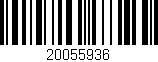 Código de barras (EAN, GTIN, SKU, ISBN): '20055936'