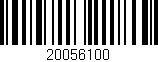Código de barras (EAN, GTIN, SKU, ISBN): '20056100'