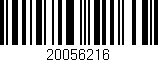 Código de barras (EAN, GTIN, SKU, ISBN): '20056216'