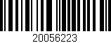 Código de barras (EAN, GTIN, SKU, ISBN): '20056223'