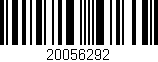 Código de barras (EAN, GTIN, SKU, ISBN): '20056292'