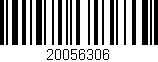 Código de barras (EAN, GTIN, SKU, ISBN): '20056306'