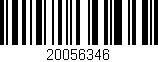 Código de barras (EAN, GTIN, SKU, ISBN): '20056346'