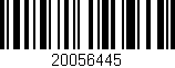 Código de barras (EAN, GTIN, SKU, ISBN): '20056445'