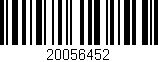 Código de barras (EAN, GTIN, SKU, ISBN): '20056452'