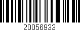 Código de barras (EAN, GTIN, SKU, ISBN): '20056933'