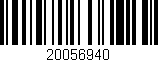 Código de barras (EAN, GTIN, SKU, ISBN): '20056940'