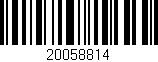 Código de barras (EAN, GTIN, SKU, ISBN): '20058814'