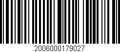 Código de barras (EAN, GTIN, SKU, ISBN): '2006000179027'