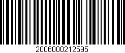 Código de barras (EAN, GTIN, SKU, ISBN): '2006000212595'