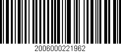 Código de barras (EAN, GTIN, SKU, ISBN): '2006000221962'