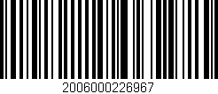 Código de barras (EAN, GTIN, SKU, ISBN): '2006000226967'