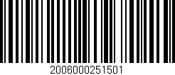 Código de barras (EAN, GTIN, SKU, ISBN): '2006000251501'