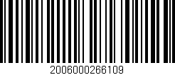 Código de barras (EAN, GTIN, SKU, ISBN): '2006000266109'