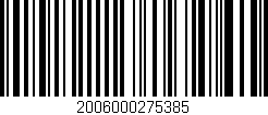 Código de barras (EAN, GTIN, SKU, ISBN): '2006000275385'