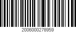 Código de barras (EAN, GTIN, SKU, ISBN): '2006000278959'