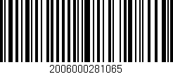Código de barras (EAN, GTIN, SKU, ISBN): '2006000281065'