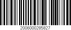 Código de barras (EAN, GTIN, SKU, ISBN): '2006000285827'