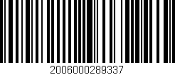 Código de barras (EAN, GTIN, SKU, ISBN): '2006000289337'