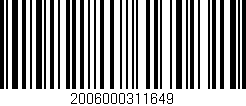 Código de barras (EAN, GTIN, SKU, ISBN): '2006000311649'