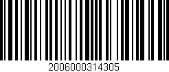 Código de barras (EAN, GTIN, SKU, ISBN): '2006000314305'