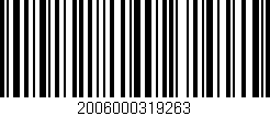 Código de barras (EAN, GTIN, SKU, ISBN): '2006000319263'