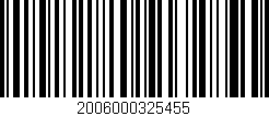 Código de barras (EAN, GTIN, SKU, ISBN): '2006000325455'