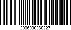 Código de barras (EAN, GTIN, SKU, ISBN): '2006000360227'
