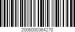 Código de barras (EAN, GTIN, SKU, ISBN): '2006000364270'