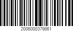 Código de barras (EAN, GTIN, SKU, ISBN): '2006000379861'
