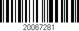 Código de barras (EAN, GTIN, SKU, ISBN): '20067281'