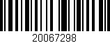 Código de barras (EAN, GTIN, SKU, ISBN): '20067298'